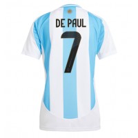 Argentinien Rodrigo De Paul #7 Fußballbekleidung Heimtrikot Damen Copa America 2024 Kurzarm